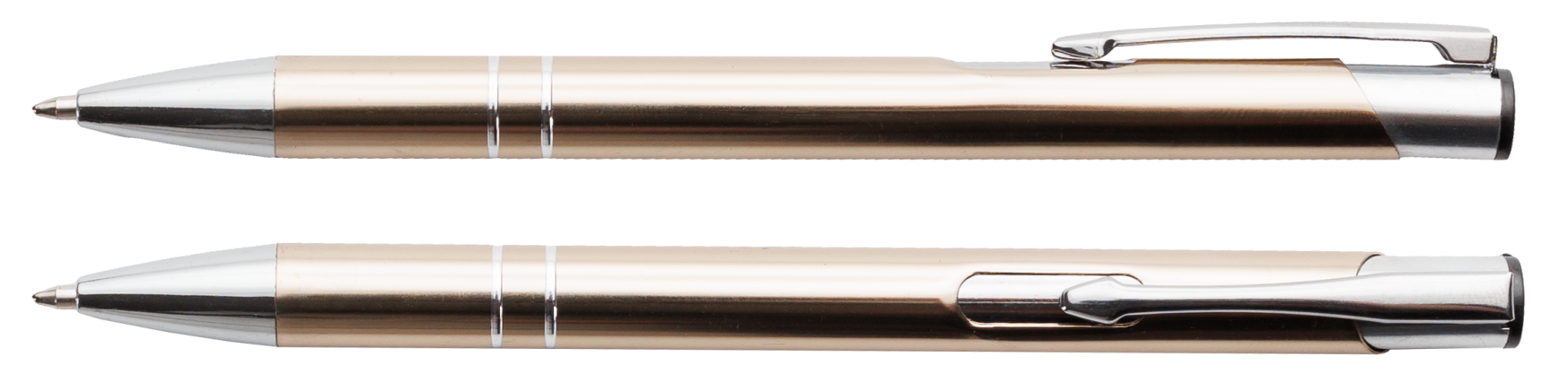 Szampański długopis metalowy Cosmo z grawerem laserowym logo firmy, personalizowany gadżet reklamowy B2B, B2C producent PENS4U Żary