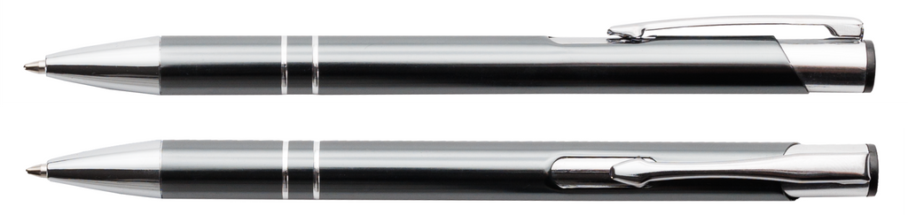 Grafitowy długopis metalowy Cosmo z grawerem laserowym logo firmy, personalizowany gadżet reklamowy B2B, B2C producent PENS4U Żary