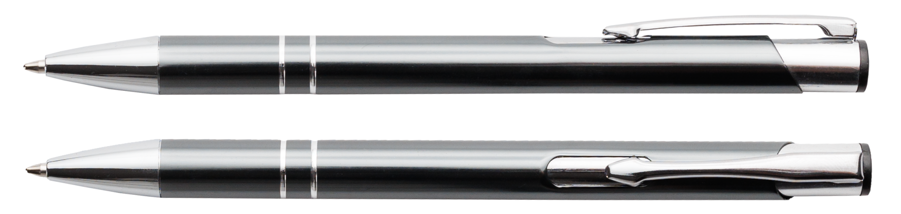 Grafitowy długopis metalowy Cosmo z grawerem laserowym logo firmy, personalizowany gadżet reklamowy B2B, B2C producent PENS4U Żary