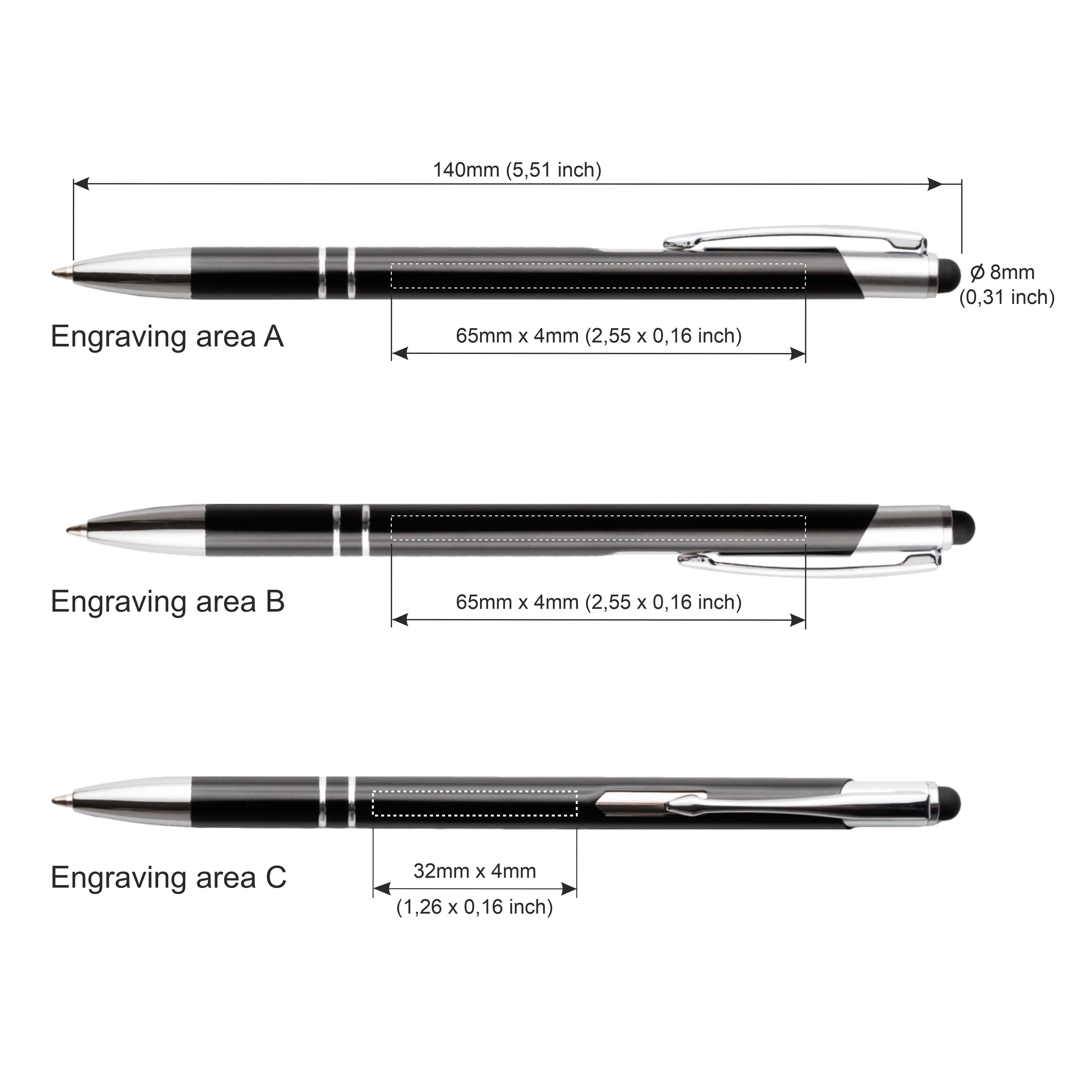 Długopis metalowy BELLO TouchPen z Twoim grawerem - 500szt.